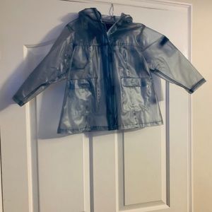 Kids size 6X plastic rain coat